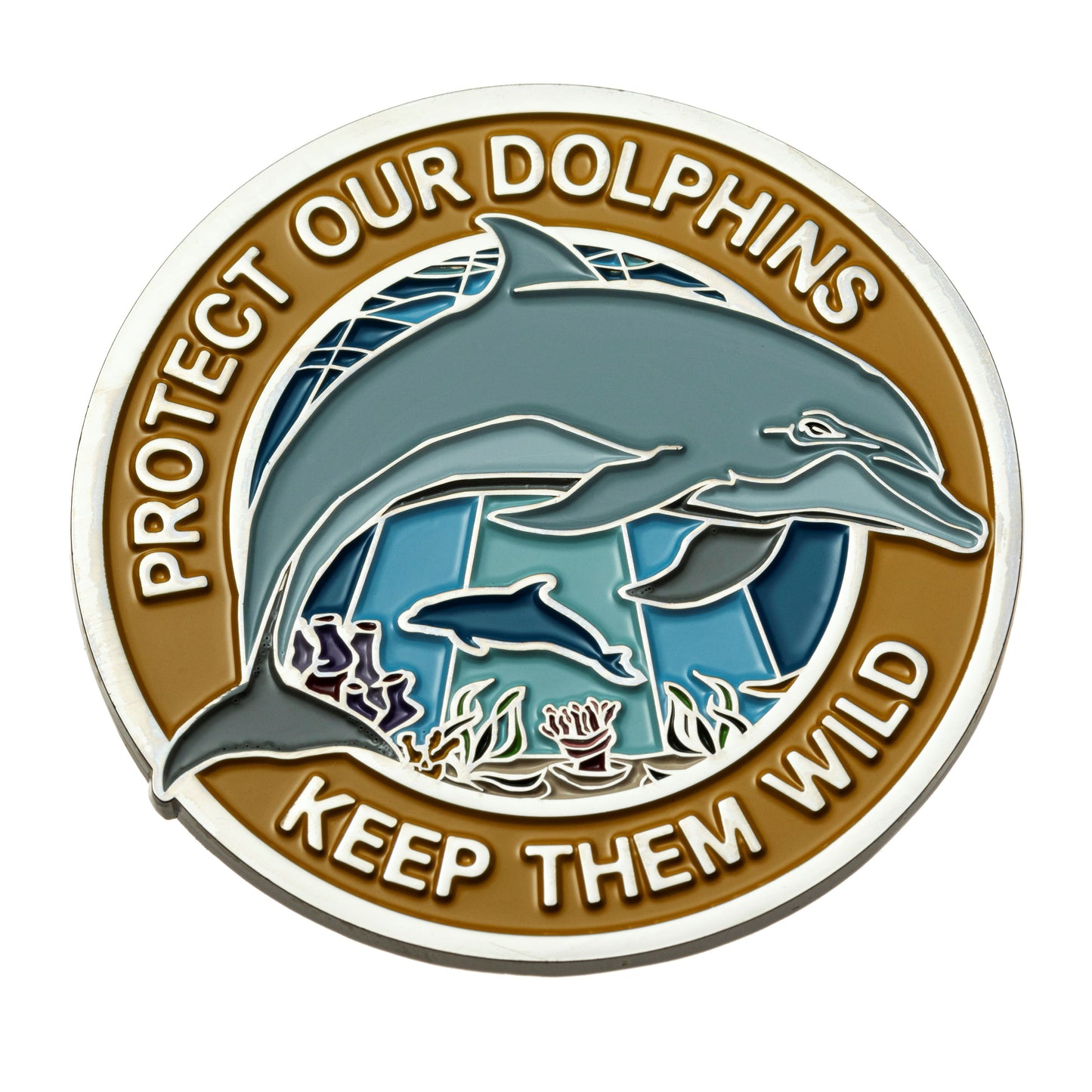 Enamel Magnet - Dolphin Original Art