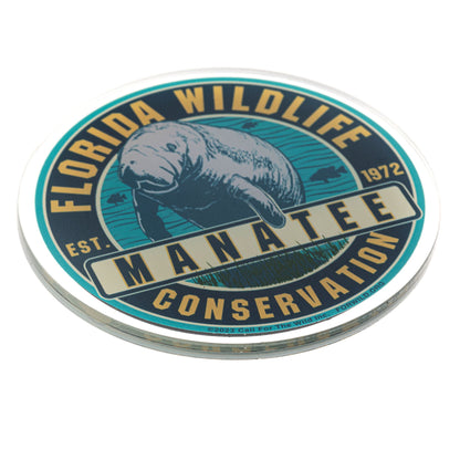 Acrylic Magnet - Manatee Conservation Seal