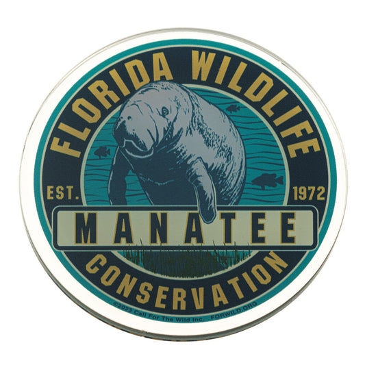 Acrylic Magnet - Manatee Conservation Seal