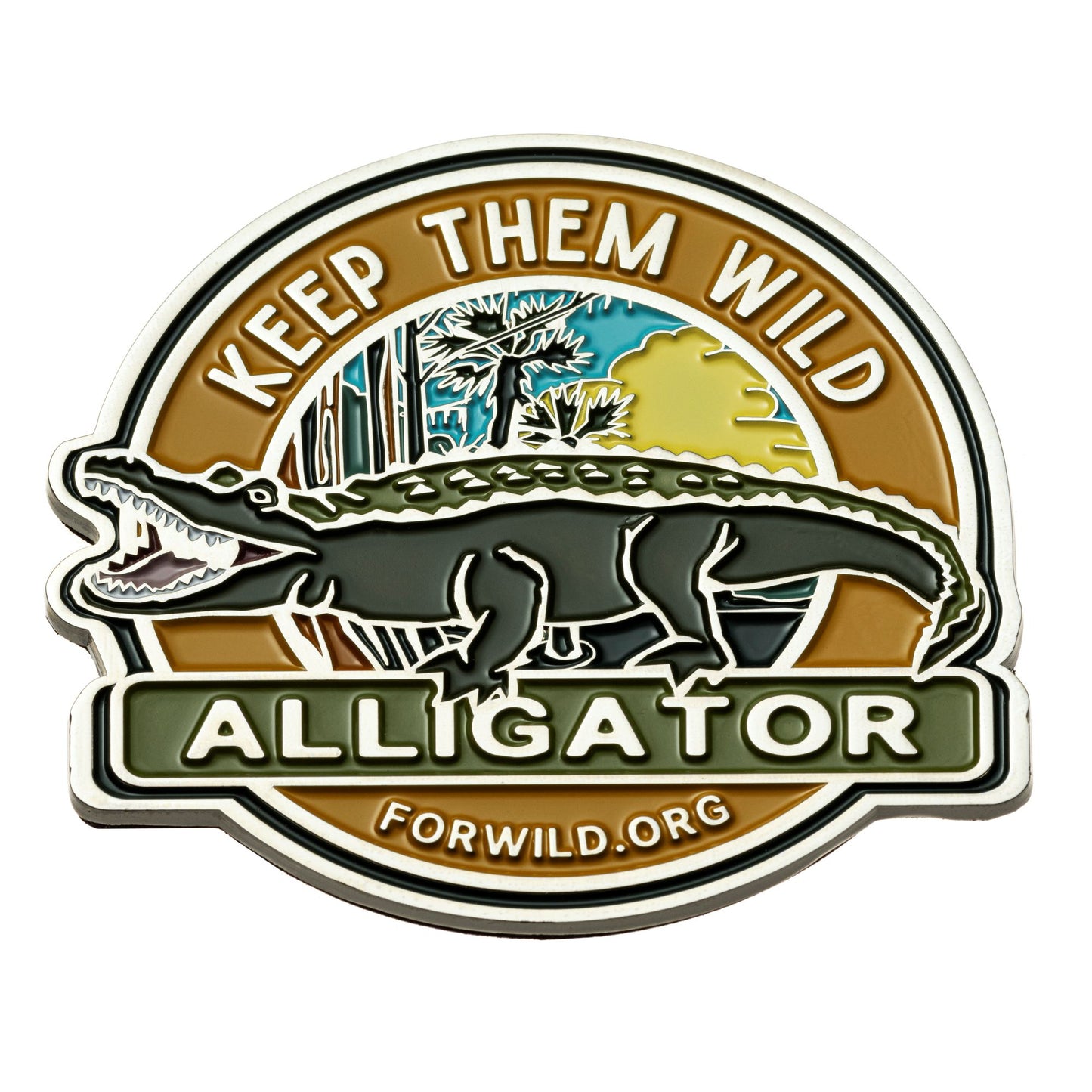 Enamel Magnet - Alligator Original Art