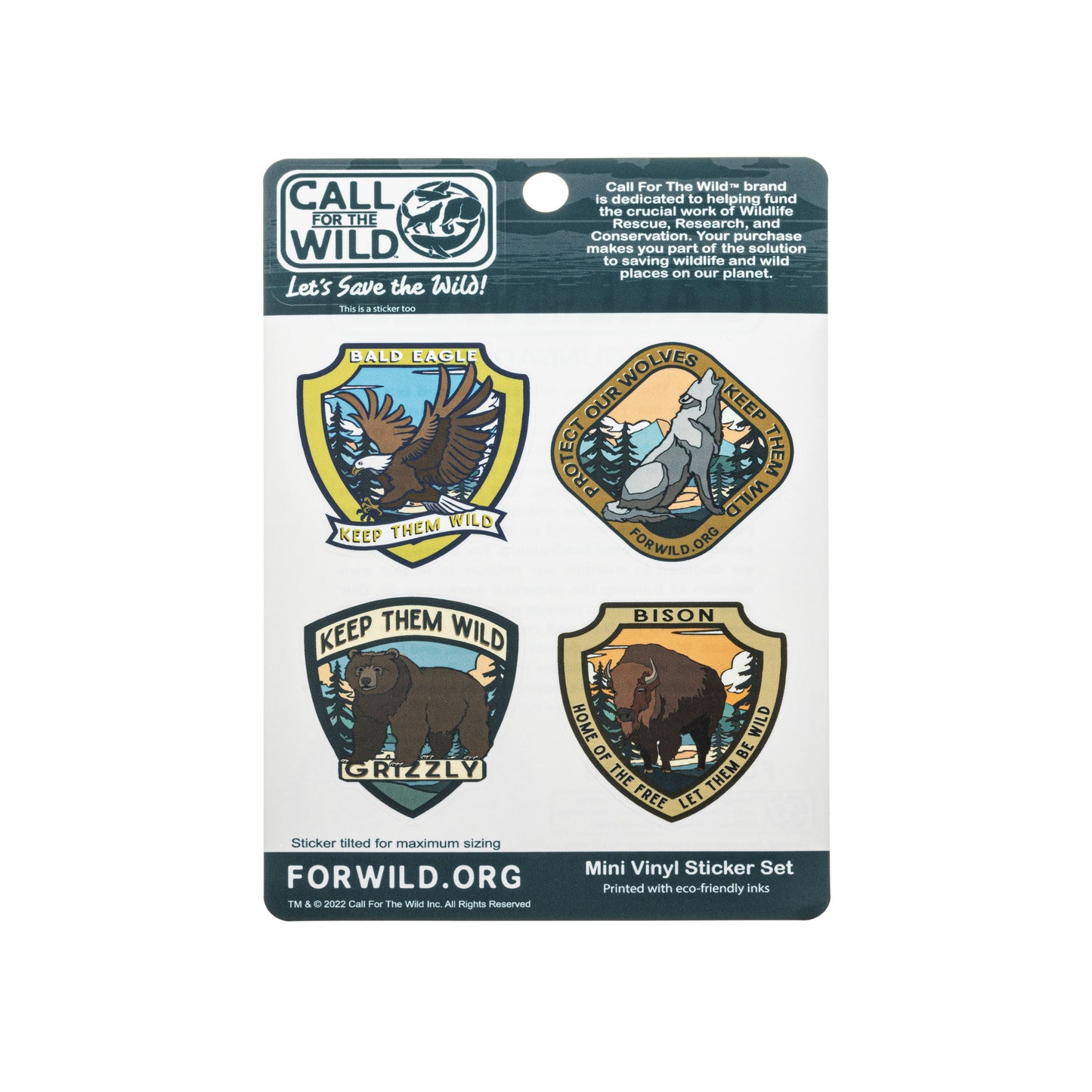 Small Sticker Sheet - Great American Heritage Animals