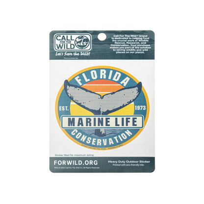 Peggable Sticker Card - Florida Marine Life Conservation Seal