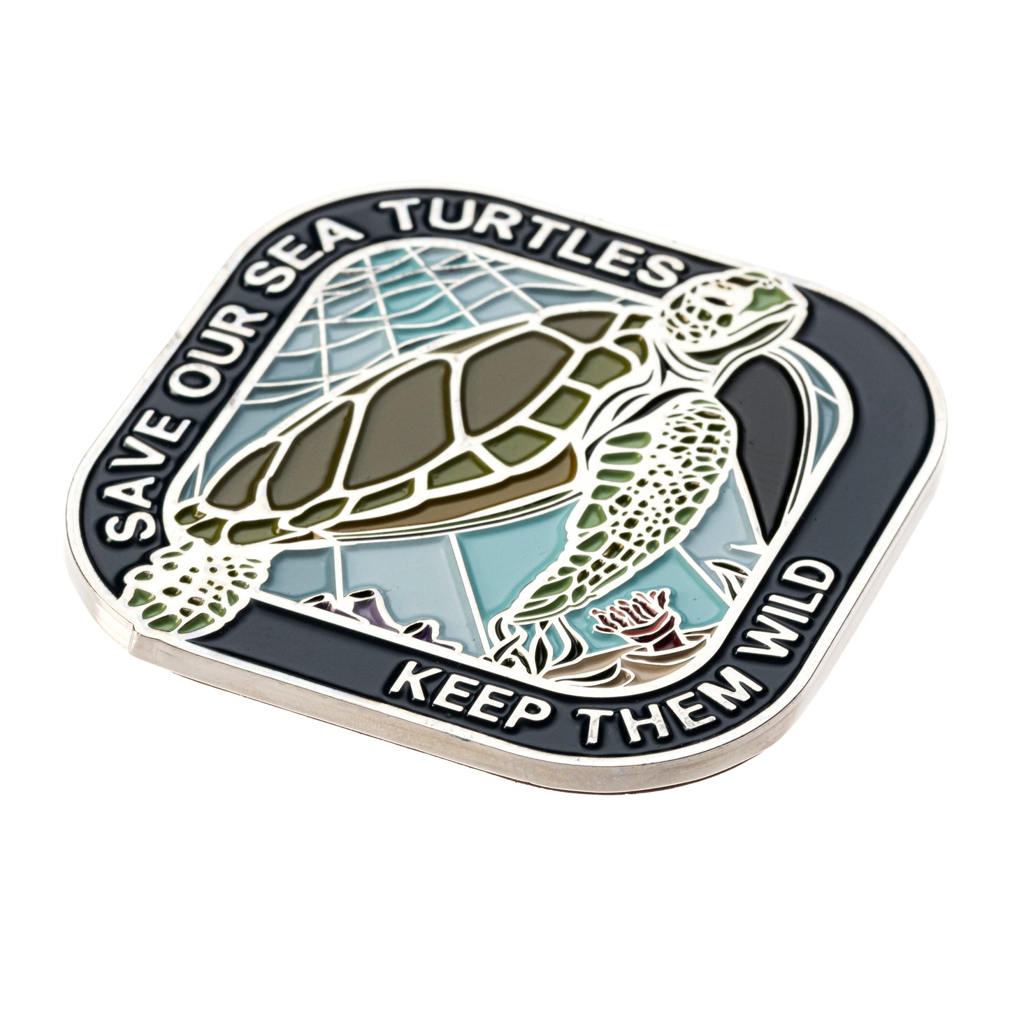 Enamel Magnet - Sea Turtle Original Art